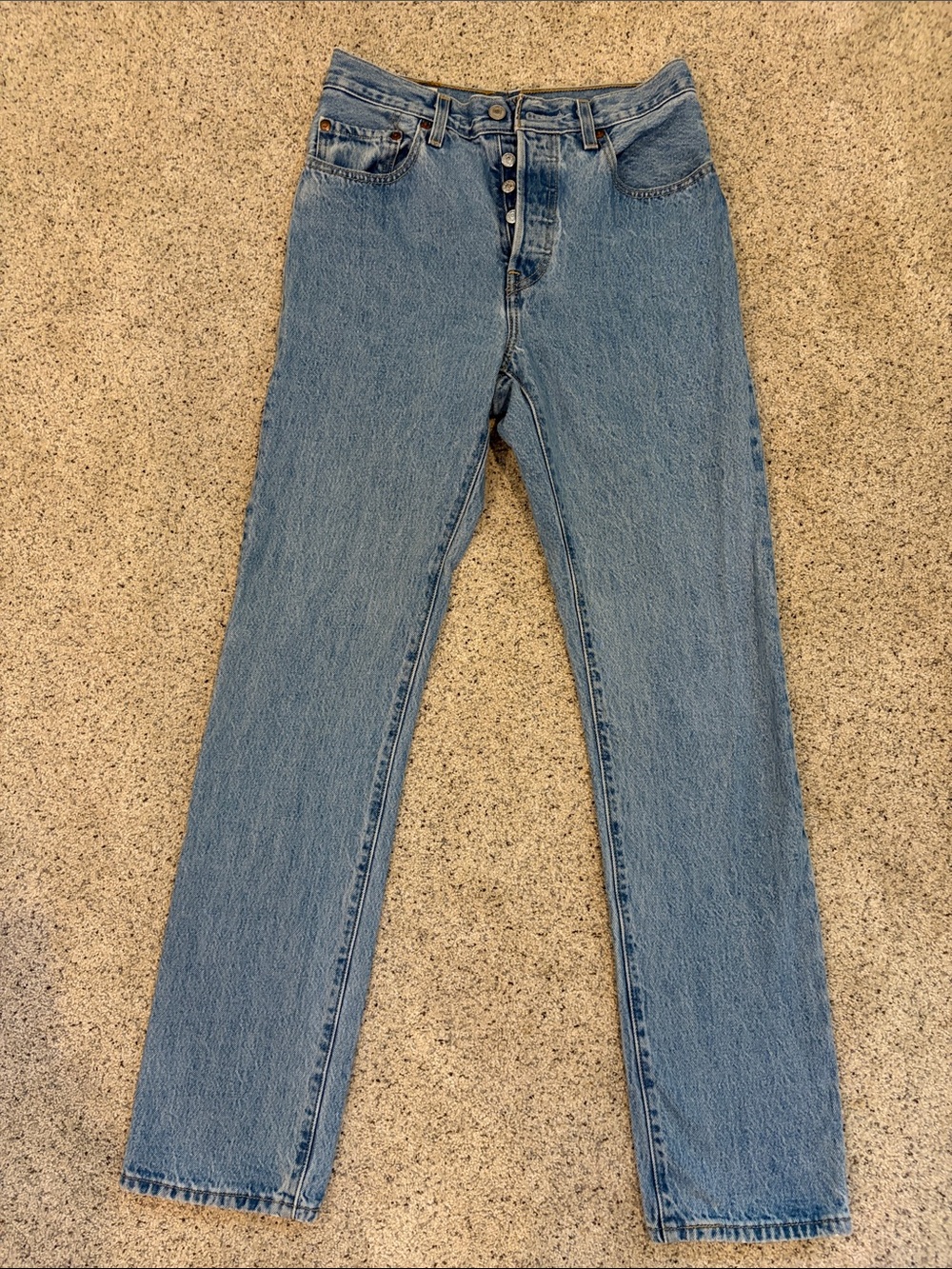 Levi's 501 Straight Jeans - Light Blue Denim